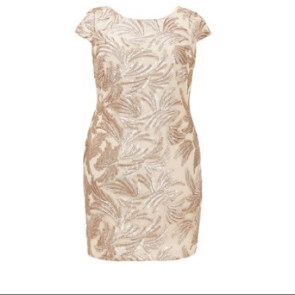 Adrianna Papell sequin cap sleeve sheath Dress - Picture 3 of 7